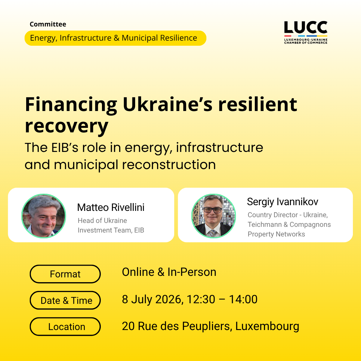 Financing Ukraine’s resilient recovery: the EIB’s role in energy, infrastructure and municipal reconstruction