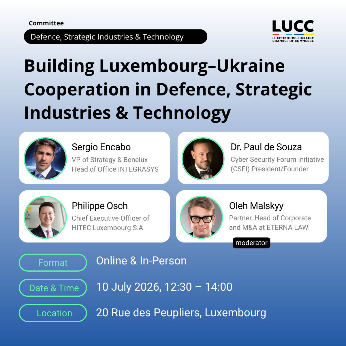 Building Luxembourg–Ukraine Cooperation in Defence, Strategic Industries & Technology