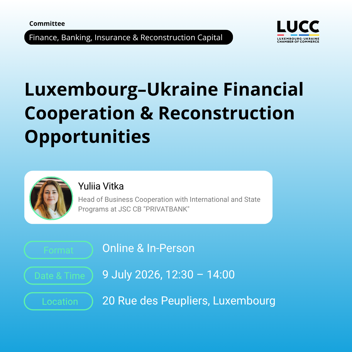 Luxembourg–Ukraine Financial Cooperation & Reconstruction Opportunities